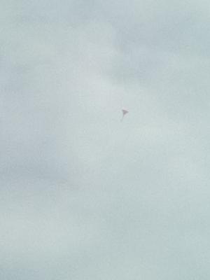 So small because it's flying way up high in the clouds So small because it's flying way up high in the clouds