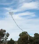 Making kite tails is very easy for the MBK kites. Here's how to make looped plastic tails that are light, attractive and draggy enough to stabilize the kite.