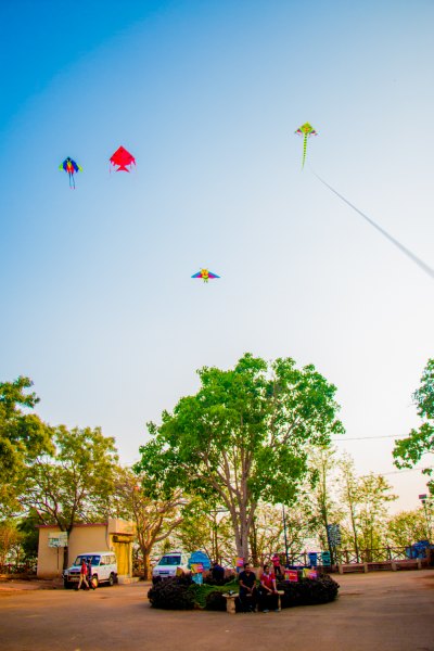 Kites at a Fly360 event in India.