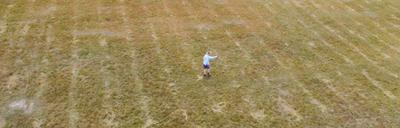 Looking back to the tether point