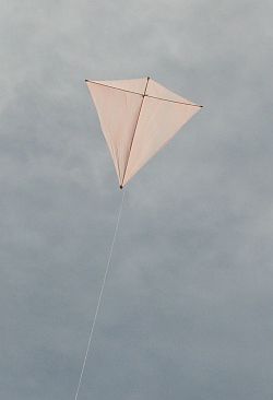 The MBK Dowel Diamond kite in flight.
