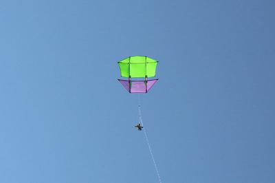 The kite and rig in the air