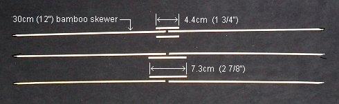 The 2-Skewer Barn Door - lengths of bamboo skewer required.