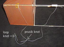The 2-Skewer Box kite - bridle detail
