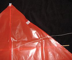 The Simple Delta - attaching the flying line.