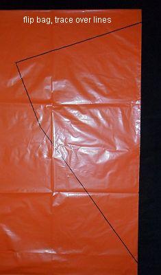 MBK 2-Skewer Diamond kite - bag flipped over and traced. MBK 2-Skewer Diamond kite - bag flipped over and traced.