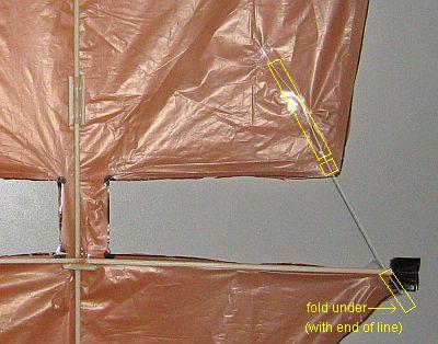 The 2-Skewer Dopero - upper sail tethering