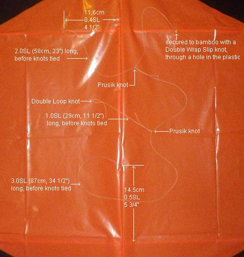 The 2-Skewer Rokkaku - all details of the bridle. The 2-Skewer Rokkaku - all details of the bridle.