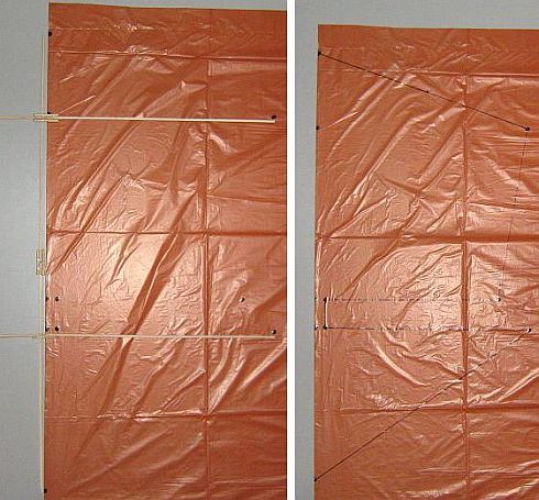 The 2-Skewer Roller - template shape marked on plastic. The 2-Skewer Roller - template shape marked on plastic.