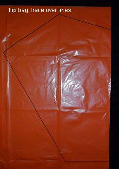 The 2-Skewer Sled - bag flipped over and traced. The 2-Skewer Sled - bag flipped over and traced.
