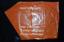 The 2-Skewer Sled - bag opened out and taped. The 2-Skewer Sled - bag opened out and taped.