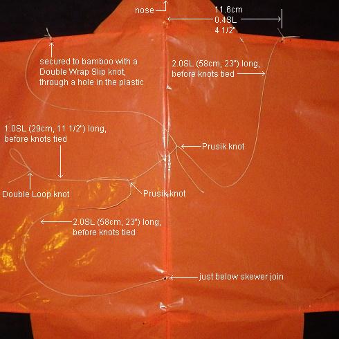 The 2-Skewer Rokkaku - all details of the bridle. The 2-Skewer Rokkaku - all details of the bridle.