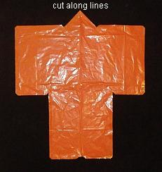 The 2-Skewer Rokkaku - sail cut out. The 2-Skewer Rokkaku - sail cut out.