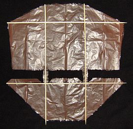 The 1-Skewer Dopero - spars in place over sail.