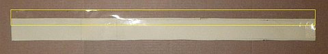The Paper Delta kite - tape laid down over one long edge. The Paper Delta kite - tape laid down over one long edge.