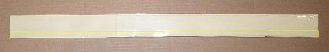 The Paper Sode kite - tape laid and folded around other long edge. The Paper Sode kite - tape laid and folded around other long edge.