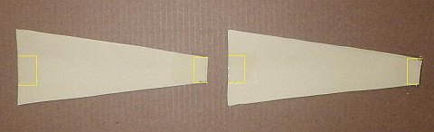 The Paper Delta kite - longest shapes stacked and taped together.