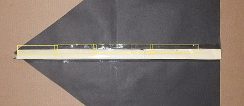 The Paper Delta kite - edge taped the rest of the way.