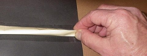 The Paper Delta kite - pinching started at one end.