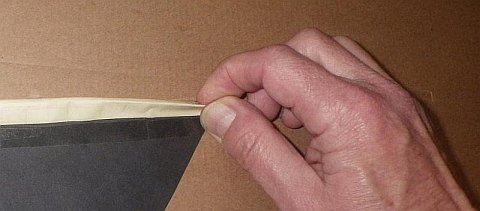 The Paper Delta kite - pinching started at one end.