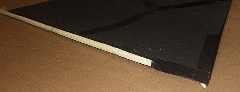 The Paper Sode kite - V-shape formed, all the way along.