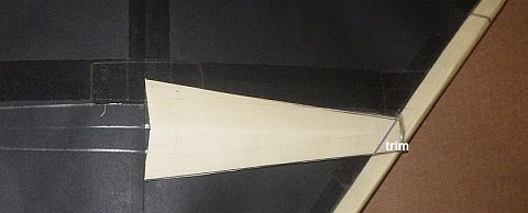 The Paper Delta kite - where to snip off the end of each spreader piece.