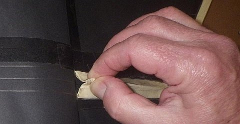 The Paper Delta kite - pinching started at one end.