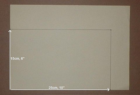 The Paper Delta kite - rectangle marked out on paper.