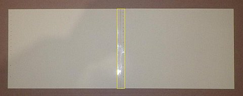 The Paper Delta kite - another sheet similarly marked with dots and taped on.