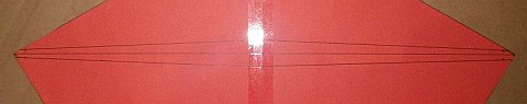 The Paper Diamond kite - spar guide-lines drawn through all the dots.