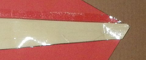 The Paper Diamond kite - tape and paper trimmed.