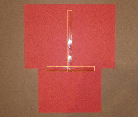 The Paper Diamond kite - tape laid down.