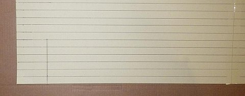 The Paper Diamond kite - line drawn across 6 streamers.