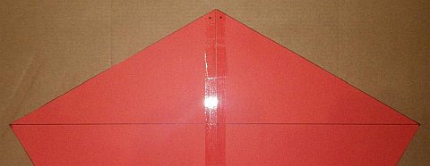 The Paper Diamond kite - lines drawn out to tips.