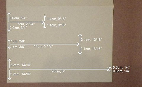 The Paper Rokkaku kite - measured and dots marked.