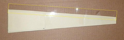 The Paper Rokkaku kite - tape laid down over one long edge.