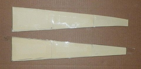 The Paper Rokkaku kite - tape laid and folded around both long edges of both spar pieces.