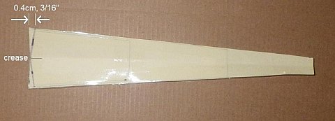 The Paper Rokkaku kite - measured and lines drawn, on 1 spar piece.