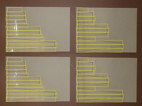 The Paper Rokkaku kite - shapes taped.