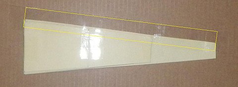 The Paper Rokkaku kite - tape laid down over one long edge.