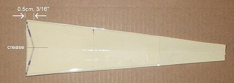 The Paper Rokkaku kite - measured and lines drawn, on 1 spar piece.