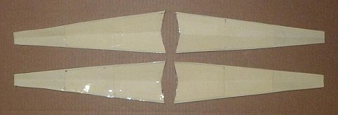 The Paper Rokkaku kite - cutouts done on all spar pieces.