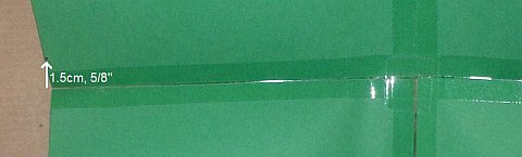 The Paper Rokkaku kite - marked near paper join, same on the right hand side of sail.