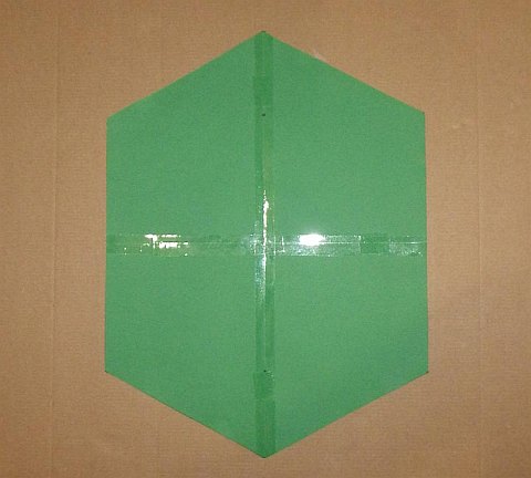 The Paper Rokkaku kite - sail cut out.