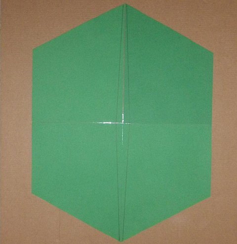 The Paper Rokkaku kite - all vertical guide lines drawn.