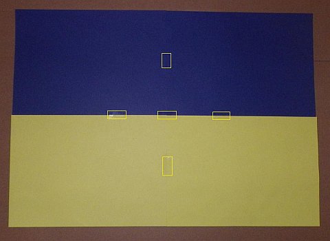 The Paper Sled kite - 4 sheets of paper tacked together. The Paper Sled kite - 4 sheets of paper tacked together.