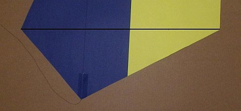 The Paper Sled kite - first guide line drawn.