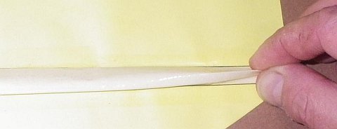 The Paper Sled kite - pinching started at one end.