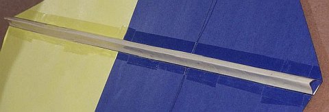 The Paper Sled kite - V-shape formed, all the way along.