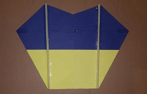 The Paper Sled kite - second spar taped and shaped.